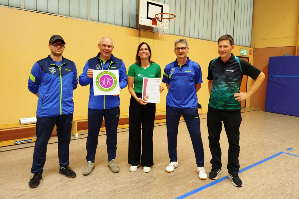 Verleihung am 16.09.2025 des Qualitätssiegels Kinder- & Jugendsport beim TTVg Phoenix Biesfeld 1946 e.V.